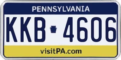 PA license plate KKB4606
