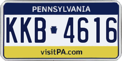 PA license plate KKB4616