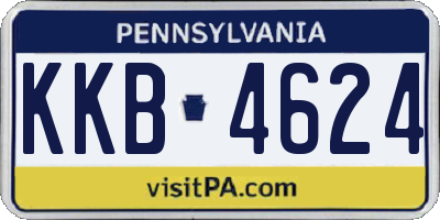 PA license plate KKB4624