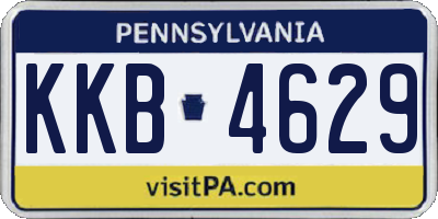 PA license plate KKB4629