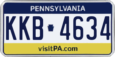 PA license plate KKB4634