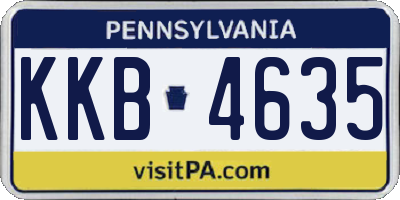 PA license plate KKB4635