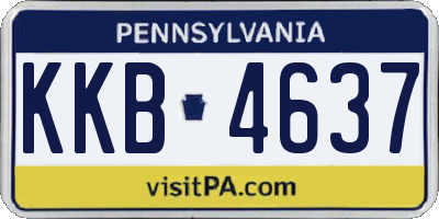 PA license plate KKB4637