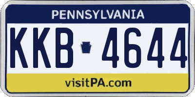 PA license plate KKB4644