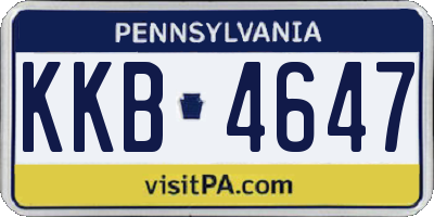 PA license plate KKB4647