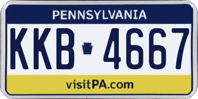 PA license plate KKB4667