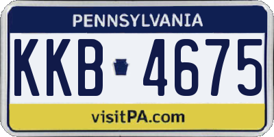 PA license plate KKB4675