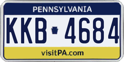 PA license plate KKB4684