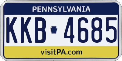 PA license plate KKB4685