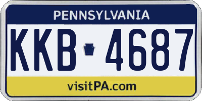 PA license plate KKB4687