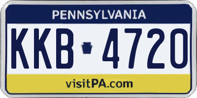 PA license plate KKB4720