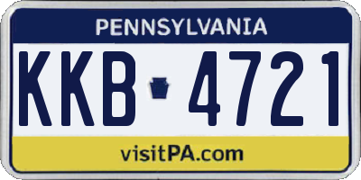 PA license plate KKB4721