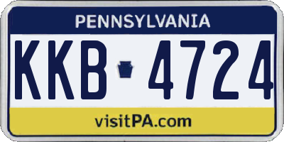 PA license plate KKB4724
