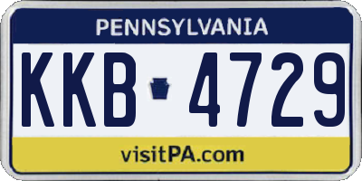PA license plate KKB4729