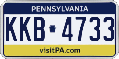 PA license plate KKB4733
