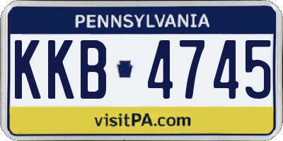 PA license plate KKB4745