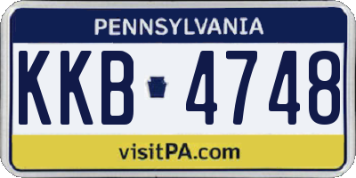 PA license plate KKB4748