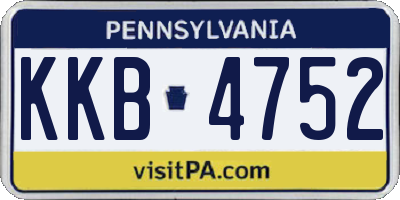 PA license plate KKB4752