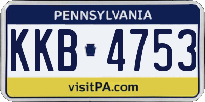 PA license plate KKB4753