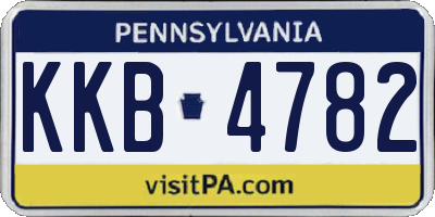 PA license plate KKB4782