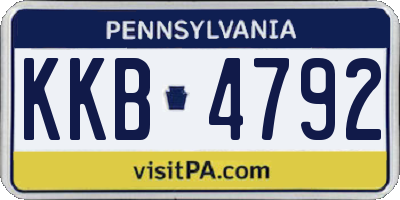 PA license plate KKB4792
