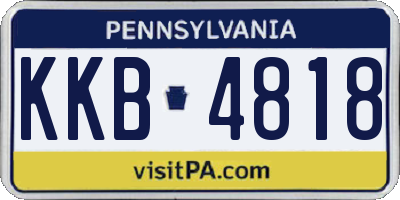 PA license plate KKB4818