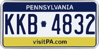 PA license plate KKB4832