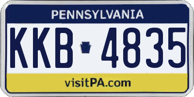 PA license plate KKB4835