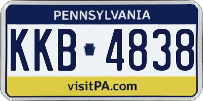 PA license plate KKB4838