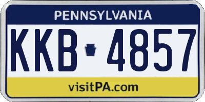 PA license plate KKB4857