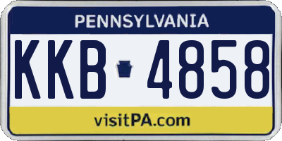 PA license plate KKB4858