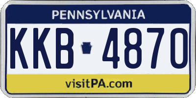 PA license plate KKB4870