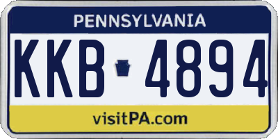 PA license plate KKB4894