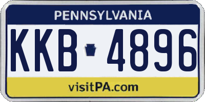 PA license plate KKB4896