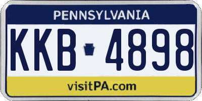PA license plate KKB4898