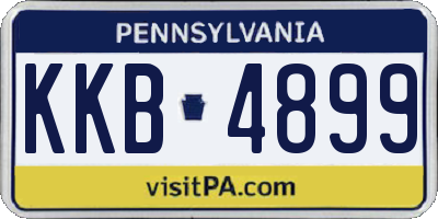 PA license plate KKB4899