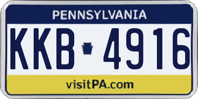 PA license plate KKB4916