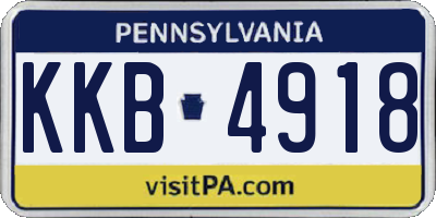 PA license plate KKB4918