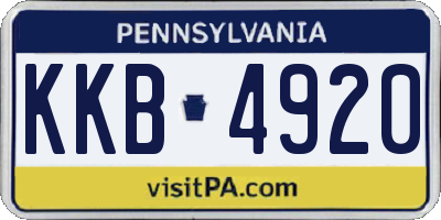 PA license plate KKB4920