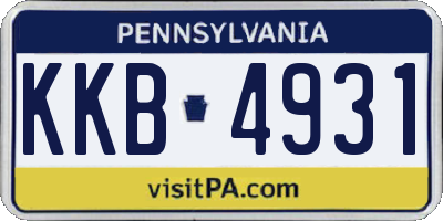 PA license plate KKB4931