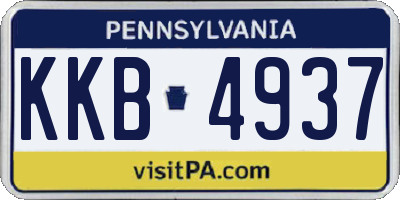 PA license plate KKB4937