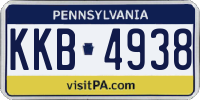 PA license plate KKB4938