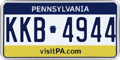 PA license plate KKB4944
