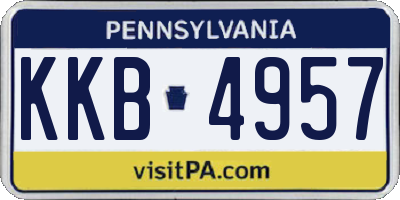 PA license plate KKB4957