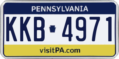 PA license plate KKB4971