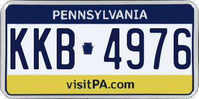 PA license plate KKB4976