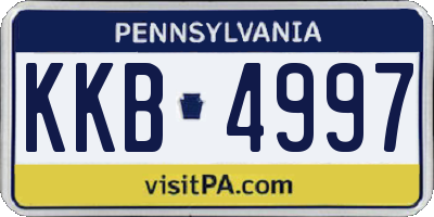 PA license plate KKB4997