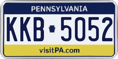PA license plate KKB5052