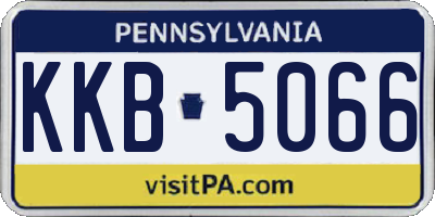 PA license plate KKB5066