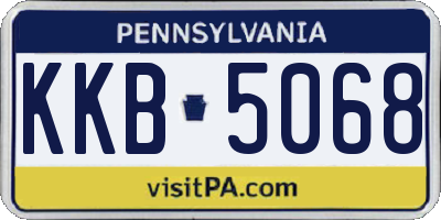PA license plate KKB5068